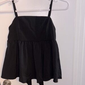 Elegant Black teen top 16Y